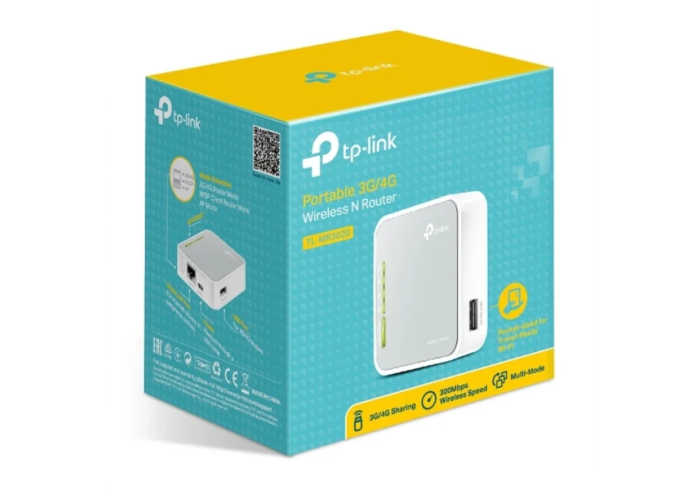 Tp-Link TL-MR3020 150Mbps 1 Port Router
