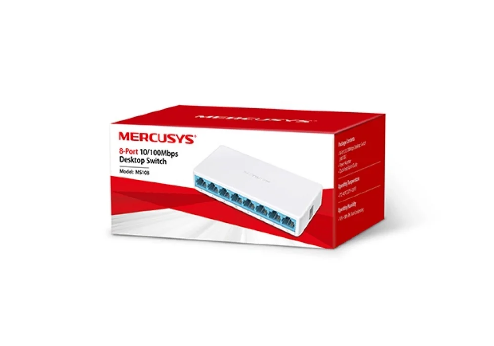 Mercusys MS108 8 Port 10/100 Yönetilemez Switch