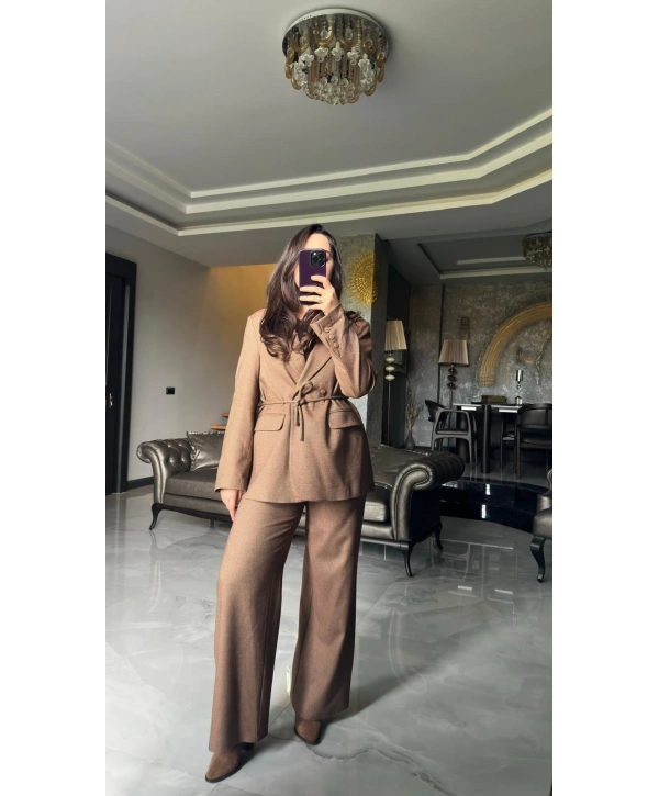 CAMEL RENK KIŞLIK ALT ÜST TAKIM