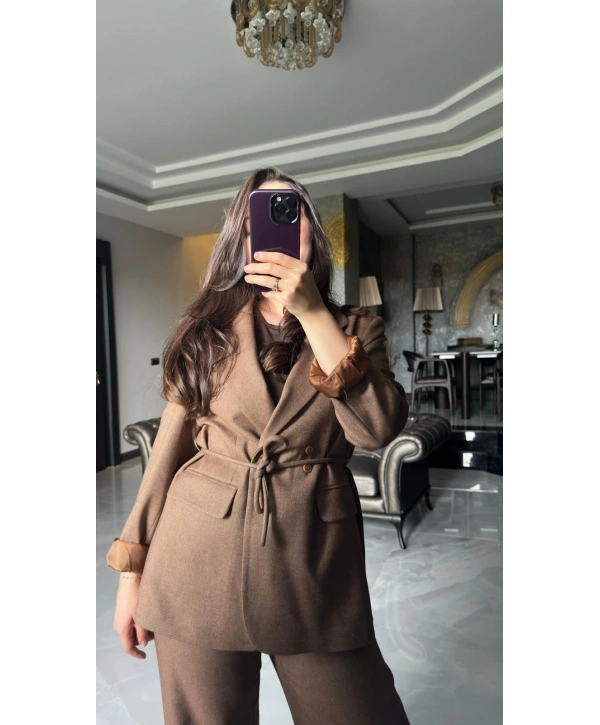 CAMEL RENK KIŞLIK ALT ÜST TAKIM