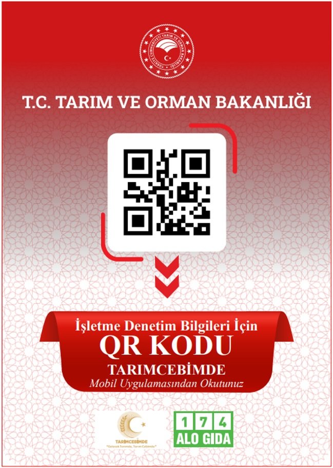 Tarım ve Orman Bakanlığı Denetim QR Kodu