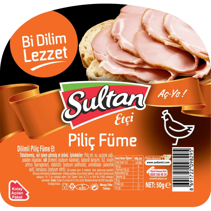 Aç-Ye Dilimli Piliç Füme 50 Gr