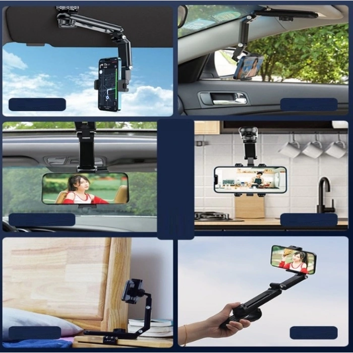 1080° Dönebilen Çok Fonksiyonlu Telefon Tutucu