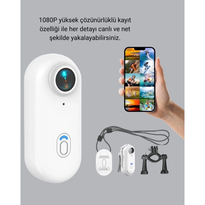 1080P Full HD Spor Kamerası 360° Klips ve WiFi Özellikli