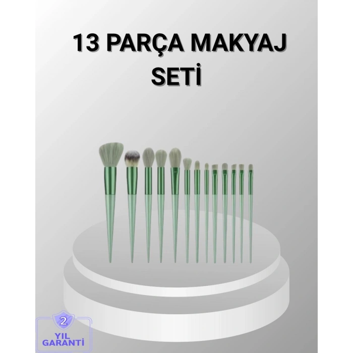 13 Parça Makyaj Fırça Seti – Ergonomik Dökülme Yapmayan Taşınabilir