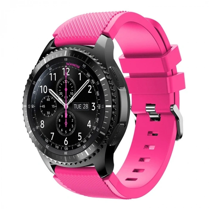 22MM Gear S3 Watch 4 -GT2 GT2E 46MM KayışKordon Silikon Kayış Kordon-(5775)