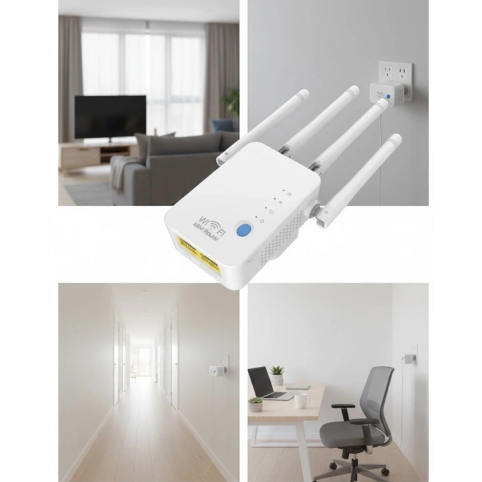 300Mbps WiFi Tekrarlayıcı WPS Güvenlikli AP Modlu Güçlendirici