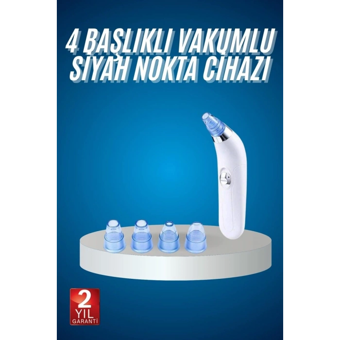 4 Başlıklı Vakumlu Siyah Nokta Ve Yüz Temizleme Cihazı