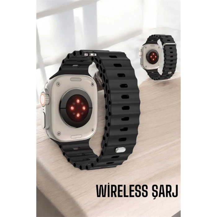 45 MM Gri Kasa Ultra Akıllı Saat Sesli Görüşme Sağlık Takibi Suya Dayanıklı