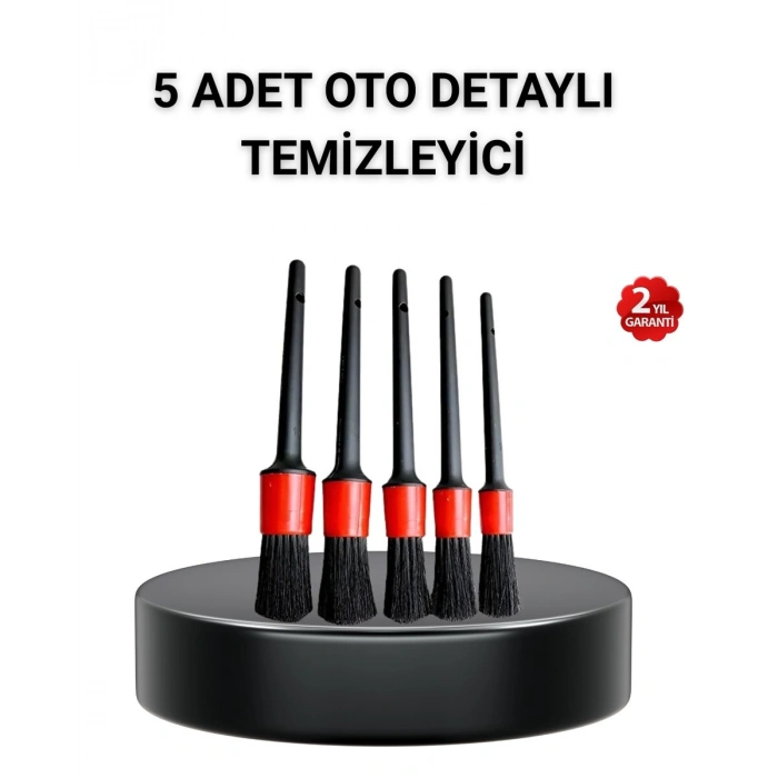 5’li Detay Temizlik Fırçası Seti Araç İç Dış Jant Motor Çok Amaçlı