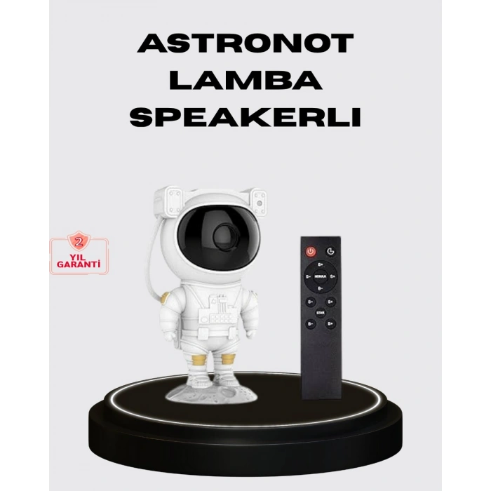 8 Efektli Astronot Galaxy Projektör Uzaktan Kumandalı LED Gece Lambası