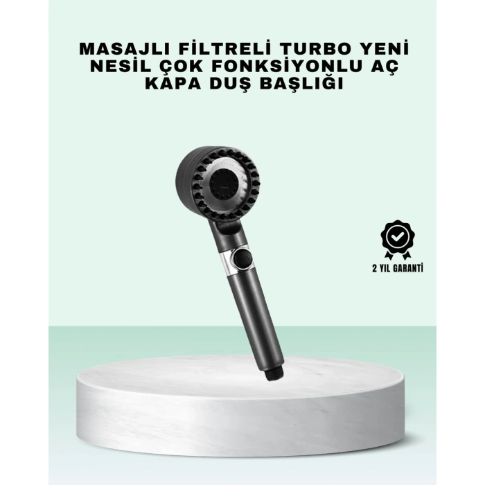 Aç Kapa Tuşlu Filtreli Duş Başlığı Yeni Nesil Tasarım