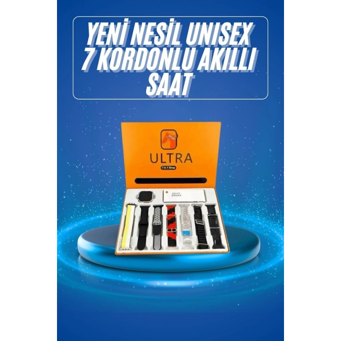 Akıllı Saat Çağrı Cevaplayabilen Unısex 7 Kordonlu Müzik Dinleme