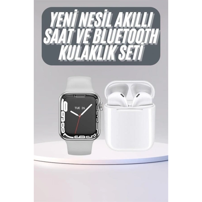 Akıllı Saat Kulaklık Hediyeli Uyku ve Sağlık Takibi Yapabilen Uzun Ömürlü