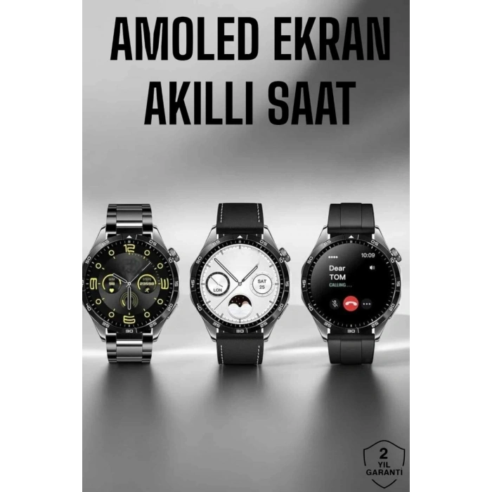 Akıllı Saat Metal Kordonlu GPS ve NFC Uyumlu Arama Cevaplayan