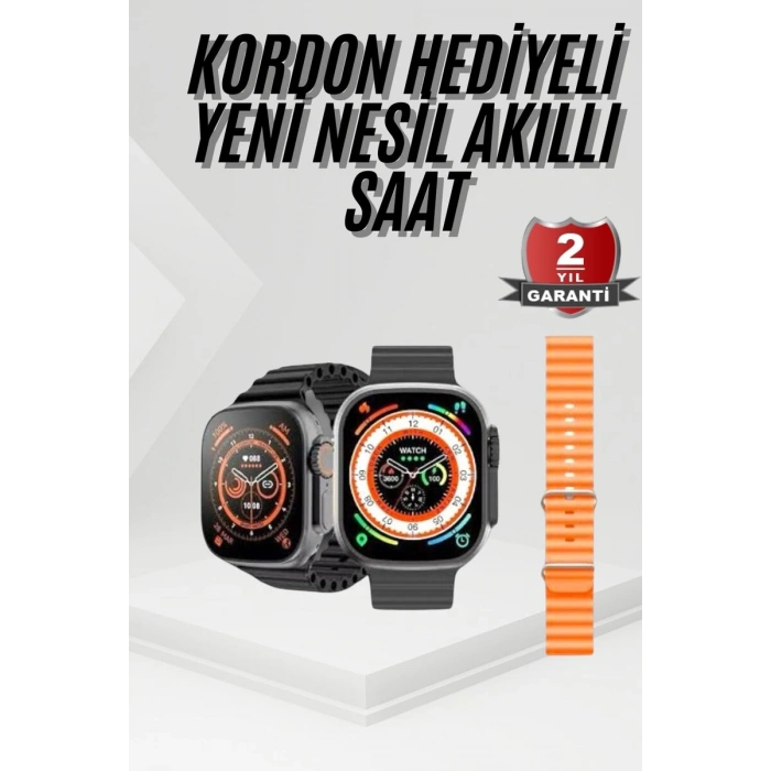 Akıllı Saat Sağlık Takibi Kalp Atışı Adımsayar Ultra Yeni Nesil nefes Egzersizi
