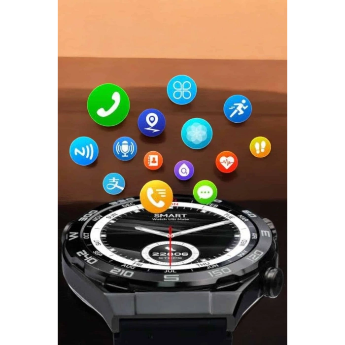 Akıllı Saat Yeni Nesil Bluetooth Bağlantılı Uyku ve Sağlık Takibi NFC ve GPS