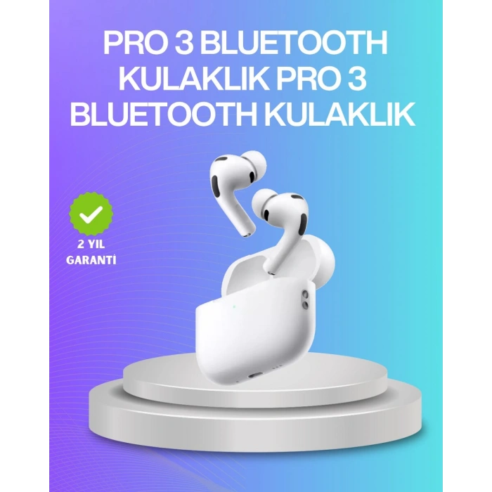Aktif Gürültü Engelleyici Kablosuz Bluetooth Kulaklık – Şarj Kutulu Uzun Ömürlü