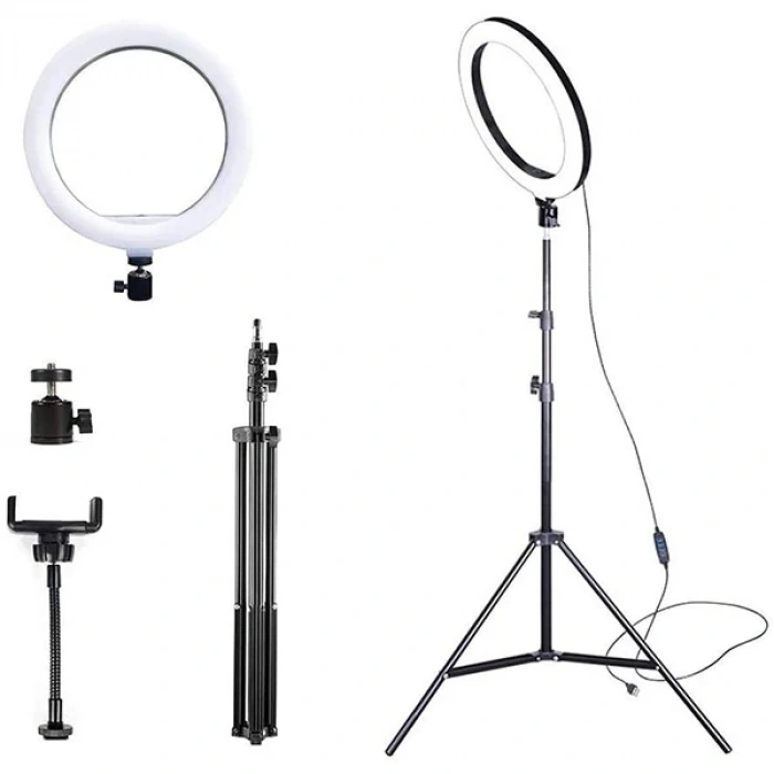 ALLY 10 İnch  Halka Led Tripod(1.30M)Youtuber Video Selfie Stüdyo Makyaj Işığı-(5775)