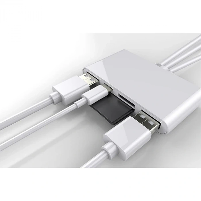 ALLY 3 İN1  İPhone+Usb C+ Usb A Kamera Okuyucu Kart Okuyucu-(5775)