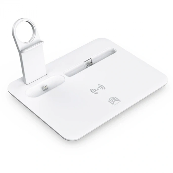ALLY 4 in1 15W Kablosuz Hızlı Şarj Standı İPhone+İwatch+AirPods Pro Wireless-(5775)