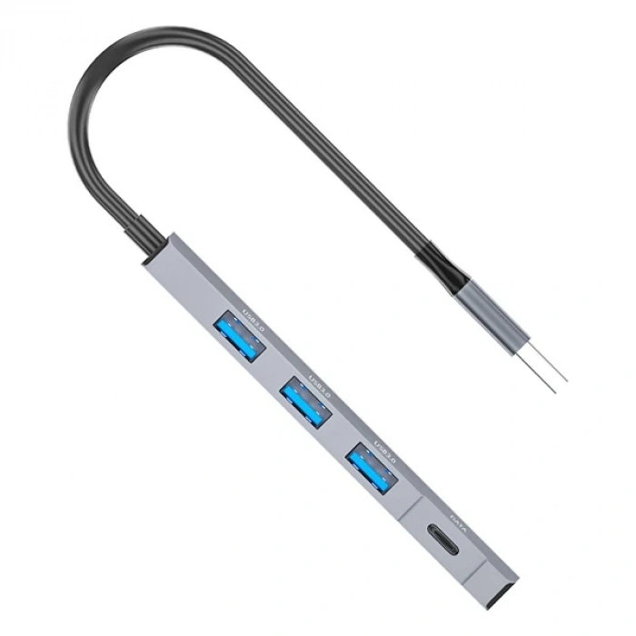 Ally ADS-309A 4in1 USB to USB + Type-C Hub Adaptör Çevirici Dönüştürücü Çoğaltıcı-(5775)