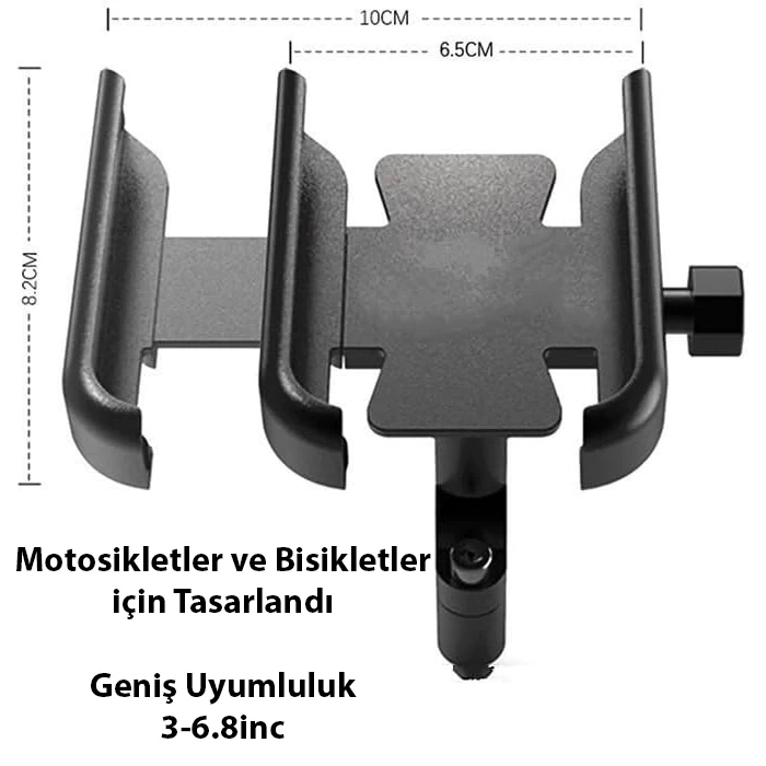 ALLY Alüminyum Alaşım Bisiklet Motorsiklet Gidon Telefon Tutucu-(5775)