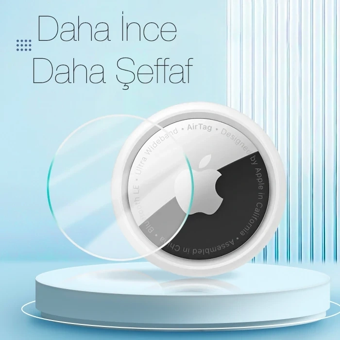 Ally Apple AirTag Ön Taraf Çizik ve Yüzey Koruyucu Jelatin Film-(5775)