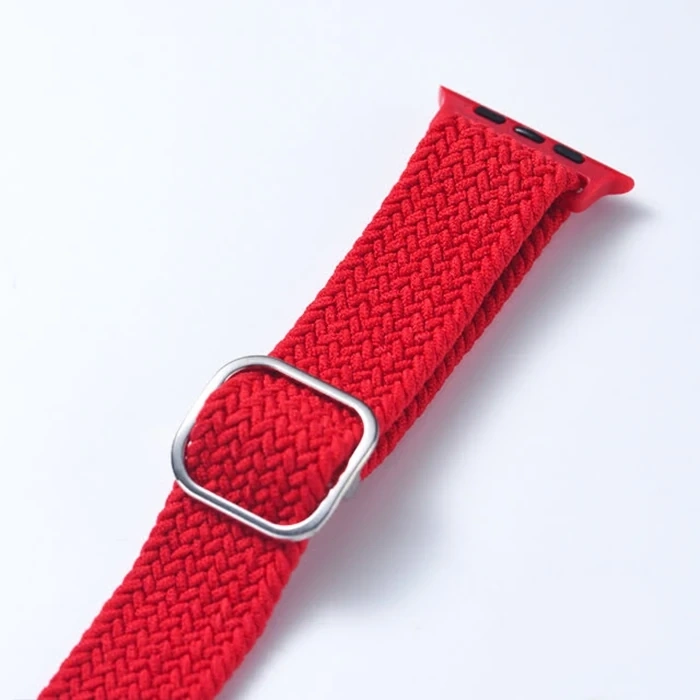 Ally Apple Watch 7-8 41mm 6-5-4 40mm Japon Tokalı Elastik Kayış Kordon 3-2-1 38mm-(5775)