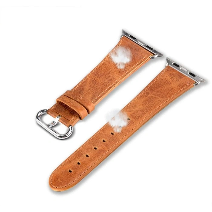 Ally Apple Watch 7-8 41mm 6-5-4 40mm Retro Deri Kordon Kayış 3-2-1 38mm-(5775)