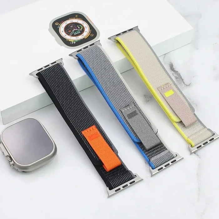 Ally Apple Watch 7-8 45mm 6-5-4 44mm Watch Ultra 49mm Field Loop Kayış Kordon 3-2-1 42mm-(5775)