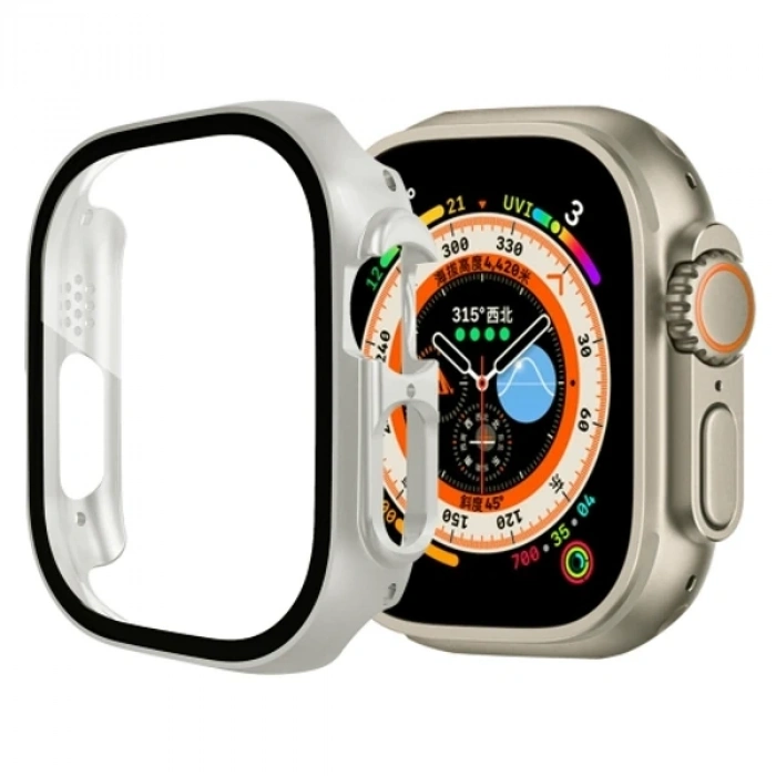 Ally Apple Watch Ultra 49mm için Hard PC Full Koruma Sert Armor Zırh Kılıf-(5775)