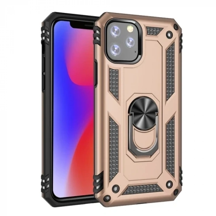 Ally iPhone 11 Pro 5.8 inch Yüzüklü Kılıf Armor Shockproof Ring kılıf-(5775)