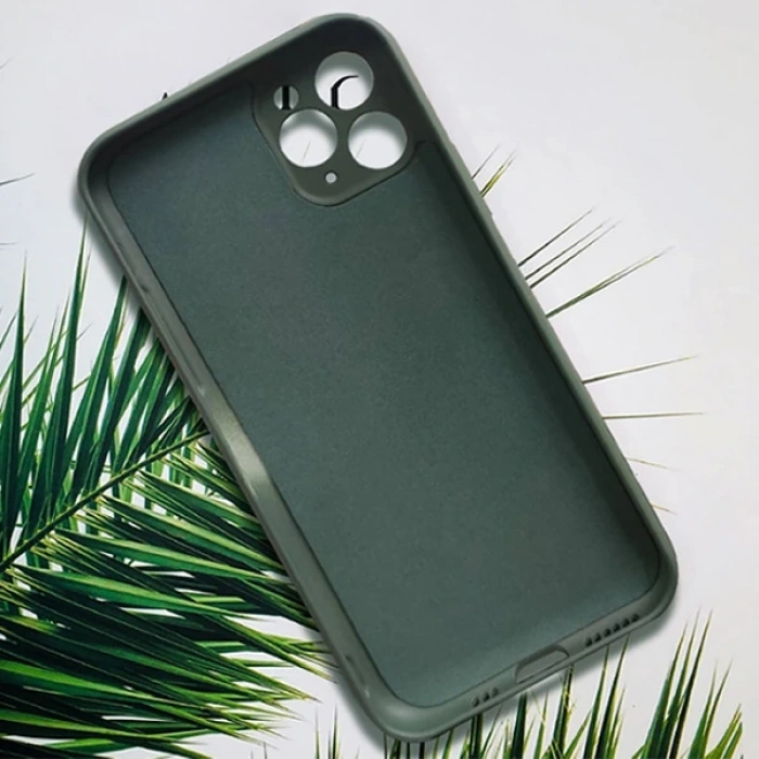 ALLY İPhone 11 Pro Max Kamera Korumalı Lansman Kılıf İçi Kadife Silikon Kılıf-(5775)