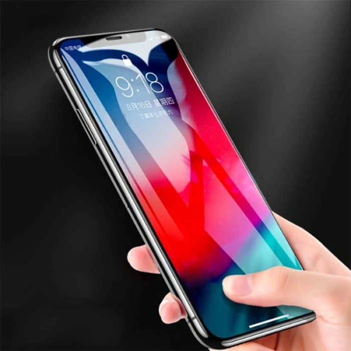 ALLY İPhone 11 Pro XS 5D Kavisli Full Tempered Cam Ekran Koruyucu-(5775)