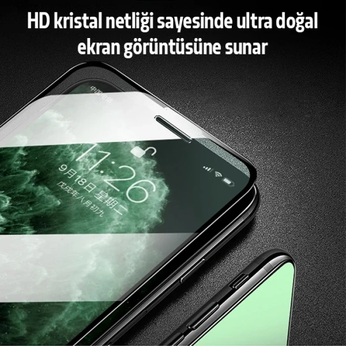 ALLY İPhone 11 -XR Anti -Blue Green Light Göz Korumalı Tempered Full Ekran Koruyucu-(5775)