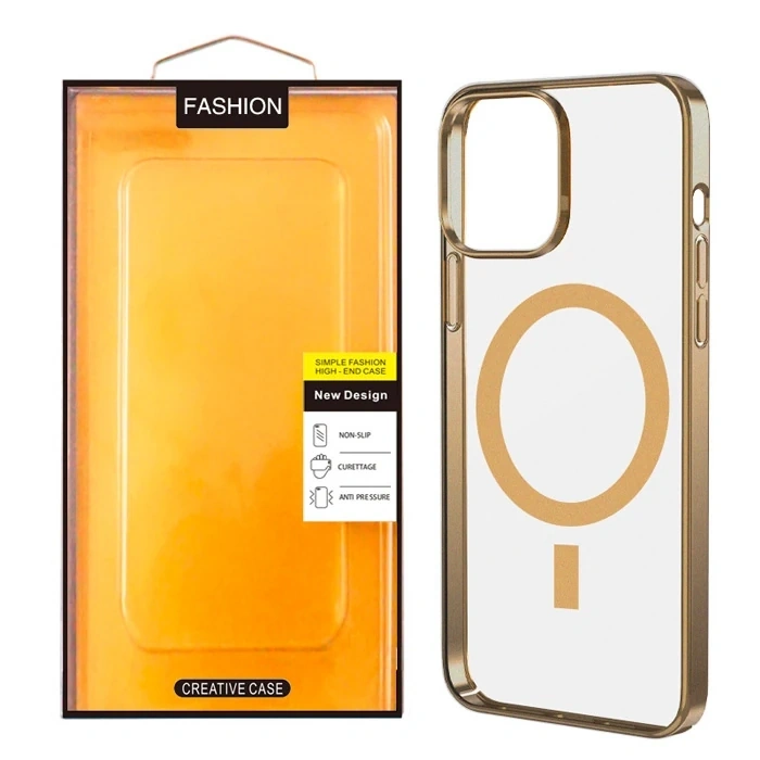 Ally iPhone 12 - 12 Pro 6.1inç Magsafe Uyumlu Renkli Kenar Silikon Kılıf-(5775)