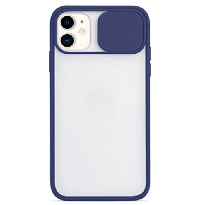 Ally İPhone 12 Mini 5.4 Kamera koruyucu Sürgülü Şeffaf Kılıf-(5775)