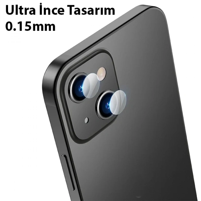 ALLY İPhone 13-13 Mini Tempered Glass Cam Kamera Koruyucu-(5775)