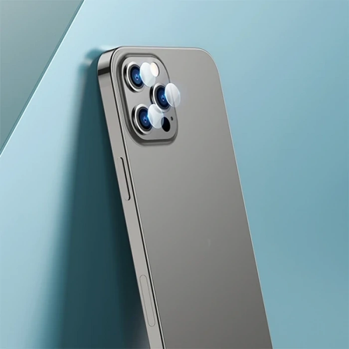 ALLY İPhone 13 Pro-13 Pro Max Tempered Glass Cam Kamera Koruyucu-(5775)