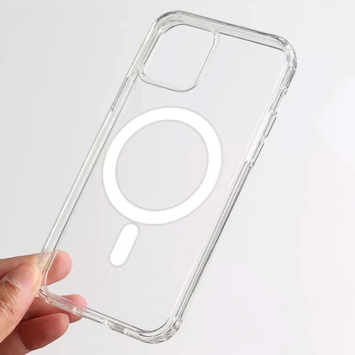 ALLY iPhone 13 Pro Max Magsafe Uyumlu Manyetik Kılıf Silikon Kılıf-(5775)