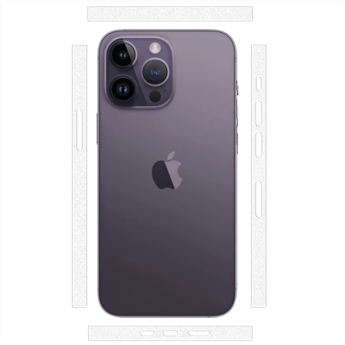 ALLY iPhone 14 Pro Max Hidrojel Hayalet Yan Alt Üst Kaplama Koruyucu Film-(5775)