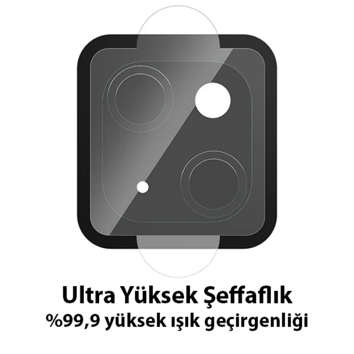 ALLY İPhone 14 Tempered Glass Cam Kamera Koruyucu-(5775)