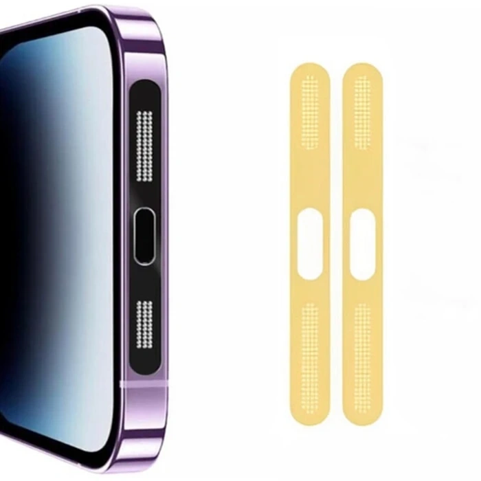 Ally iPhone 15 Pro İçin Anti-Dust Toz Ve Kir Önleyici Sticker 2 Adet Set-(5775)