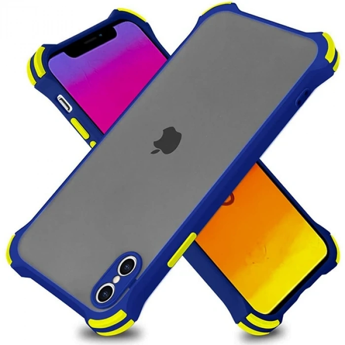 Ally İPhone X-XS 5.8 İnch Shockproof Kamera Koruma Darbe Emici Kılıf-(5775)