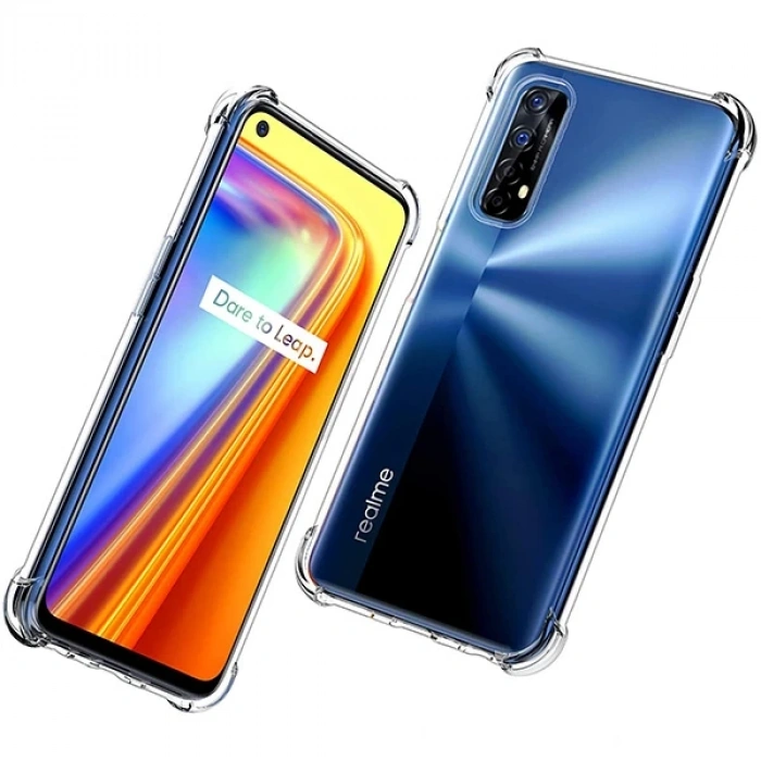 ALLY Oppo Realme 7 Anti-Drop Silikon Kılıf Shockproof Kılıf-(5775)