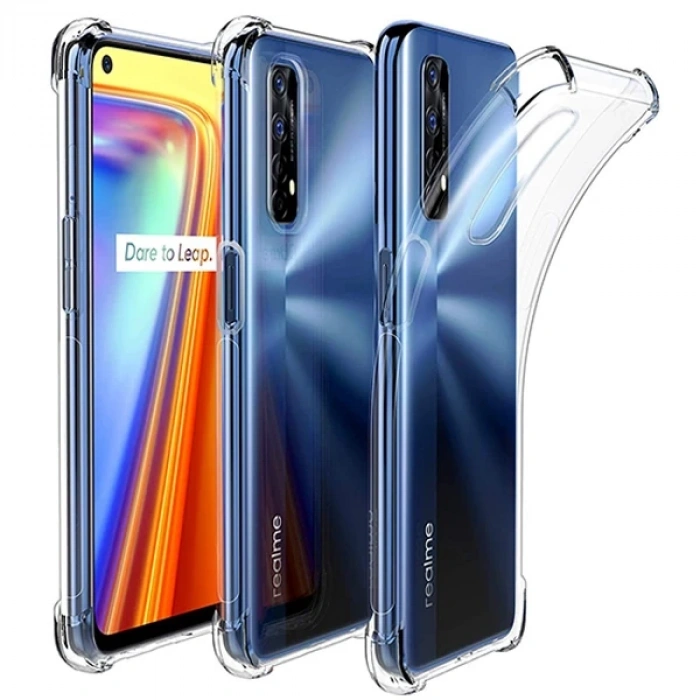 ALLY Oppo Realme 7 Anti-Drop Silikon Kılıf Shockproof Kılıf-(5775)