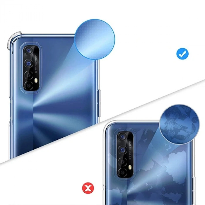 ALLY Oppo Realme 7 Anti-Drop Silikon Kılıf Shockproof Kılıf-(5775)