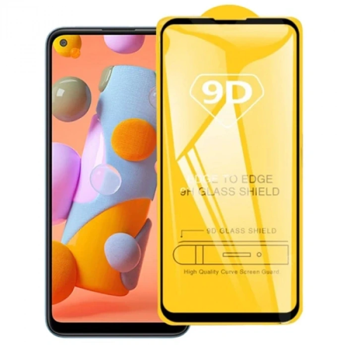 ALLY SM Galaxy A11 9D Full Glue Tempered Cam Ekran Koruyucu-(5775)
