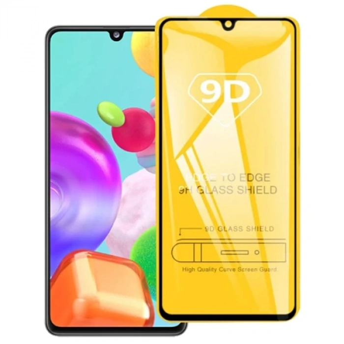ALLY SM Galaxy A41 9D Full Glue Tempered Cam Ekran Koruyucu-(5775)